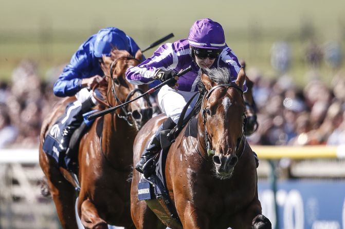 Saxon Warrior gave Irish trainer Aidan O'Brien a record ninth win in the race in 2018. The jockey was O'Brien's son Donnacha.