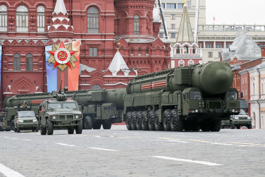 russia parade rehearsal Yars ballistic missiles