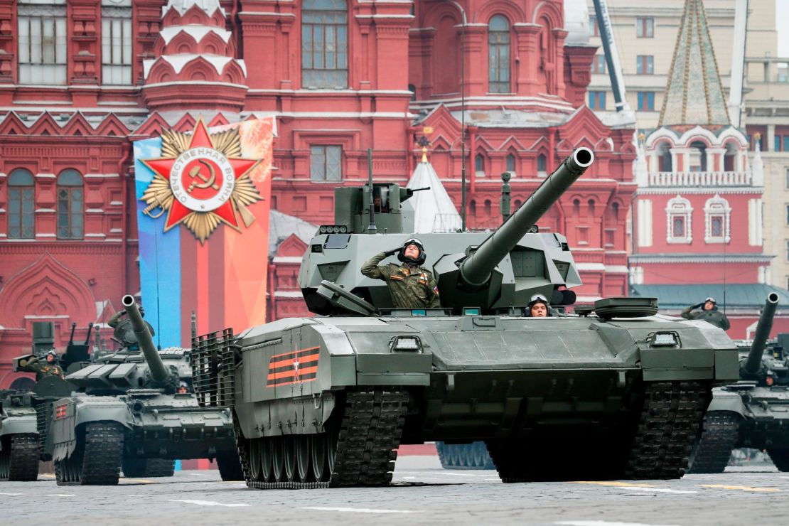 russia parade reheasal armata tank