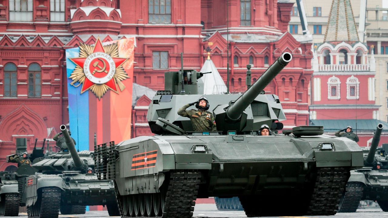 russia parade reheasal armata tank