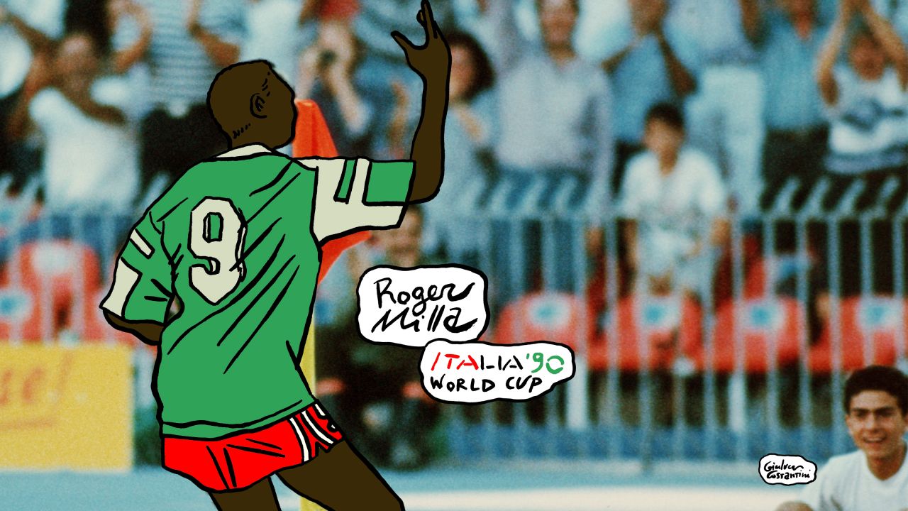 One of the greatest ever World Cup celebrations. Roger Milla turned on the style at the 1990 World Cup in Italy, which saw his Cameroon team reach the quarterfinals -- the furthest an Africa team has ever gone in the competition. 
