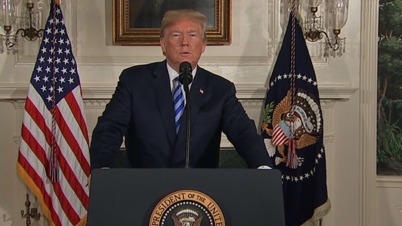 Trump Announces Withdrawal From Iran Deal Cnn Politics 2104