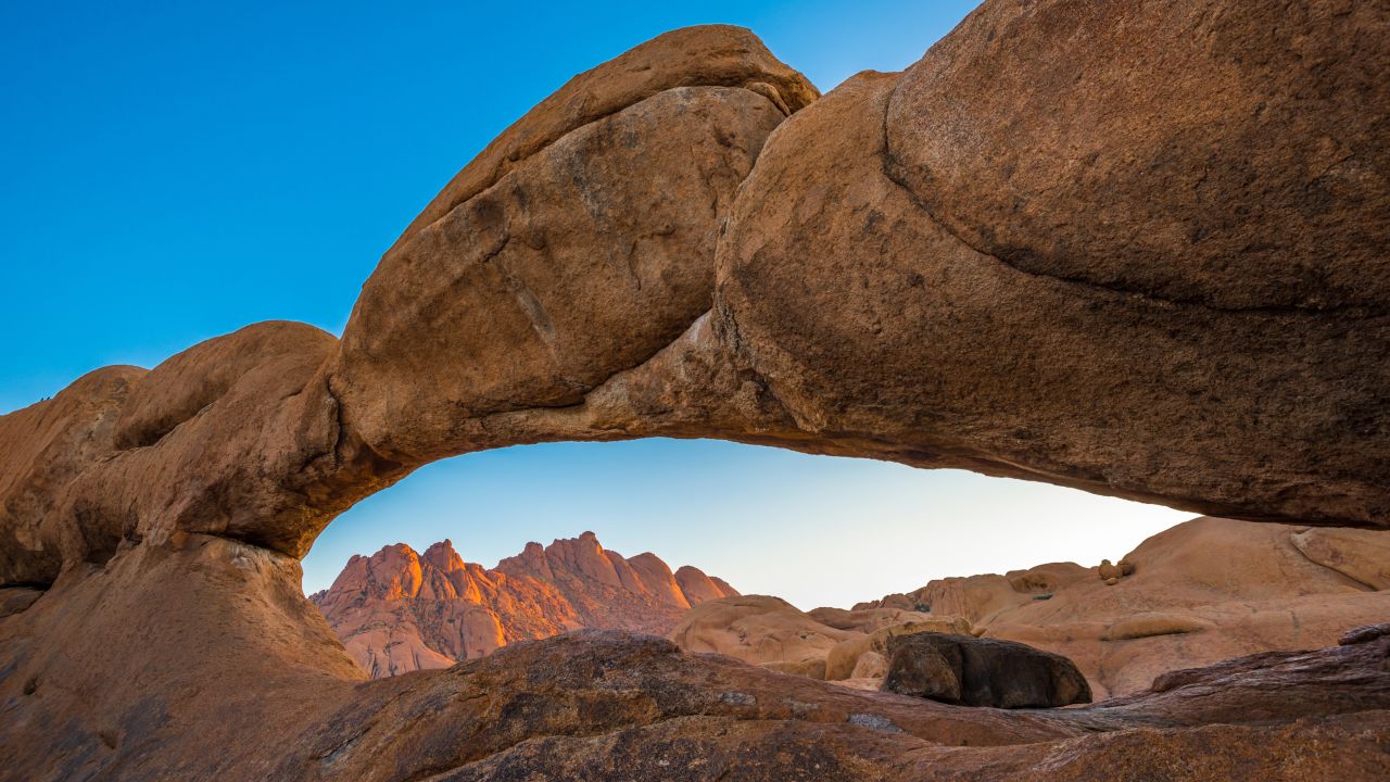 <strong>Spitzkoppe, Namibia: </strong>Don't get stuck between a rock and a hard place here, which is far too easy to do. But what an unusual sight it is. Spitzkoppe is a German word for "pointed dome."