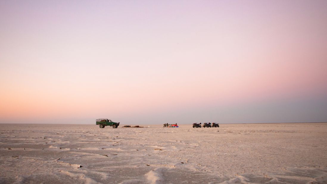 <strong>Makgadikgadi Pans, Botswana:</strong> Saltier than a salt shaker and seemingly forever desolate and dry. That's until transformational rains come, bringing an onslaught of greenery and wildlife.