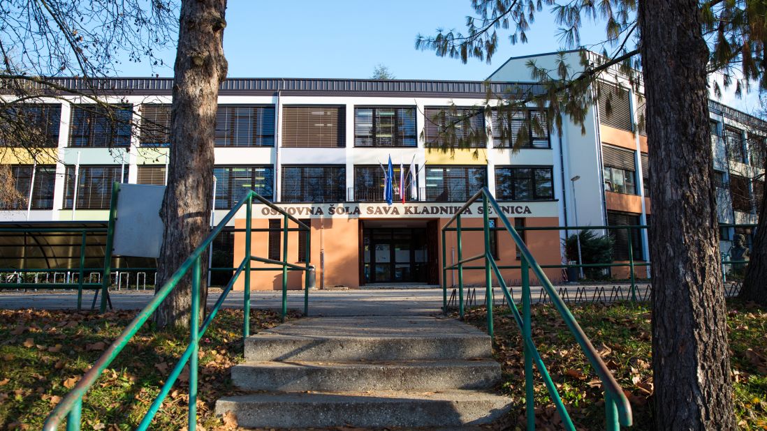 <strong>Savo Kladnik Elementary School:</strong> Named after an activist who was killed during World War II, this ordinary-looking school once counted Melania Trump among its pupils.