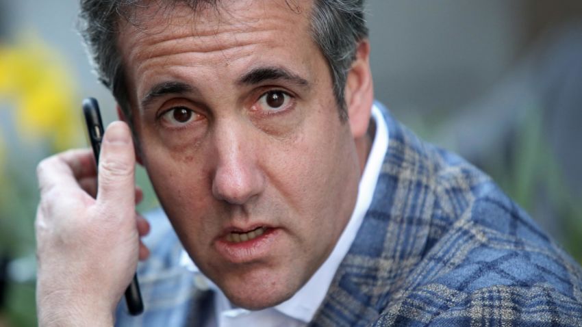 Michael Cohen, . President Donald Trump's personal attorney, takes a call near the Loews Regency hotel on Park Ave in this  April 13, 2018 file photo in New York.
