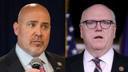 At left, Rep. Tom MacArthur of New Jersey; at right, Democratic Caucus Chairman Joe Crowley of New York.