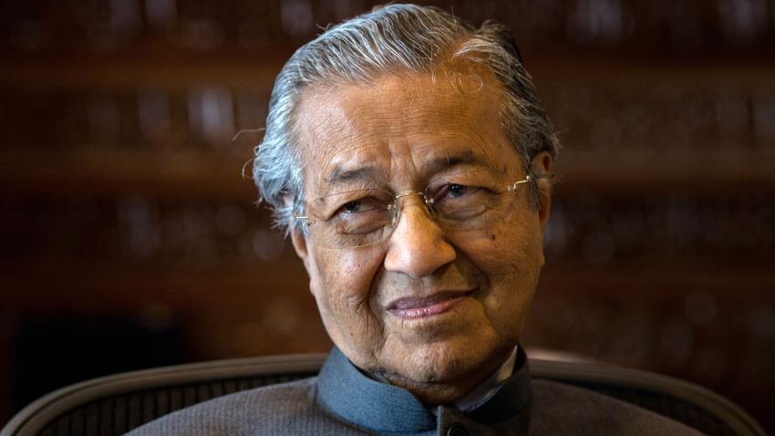 Mahathir Mohamad, former Prime Minister of Malaysia, listens during an interview in Putrajaya, Malaysia on Tuesday, April 11, 2017. Prime Minister Photographer: Sanjit Das/Bloomberg via Getty Images