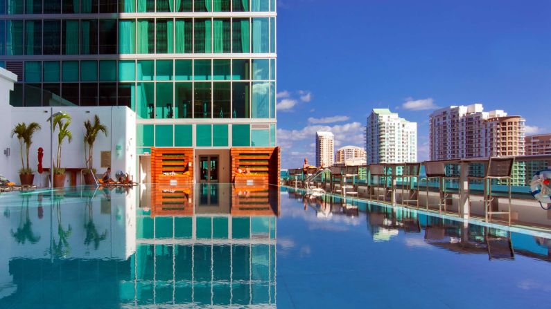<strong>Hotel Beaux Arts: </strong>With stunning views over the Bay and Miami skyline, this hotel within a hotel consists of just 44 rooms and suites and offers trendy, hi-tech accommodation.