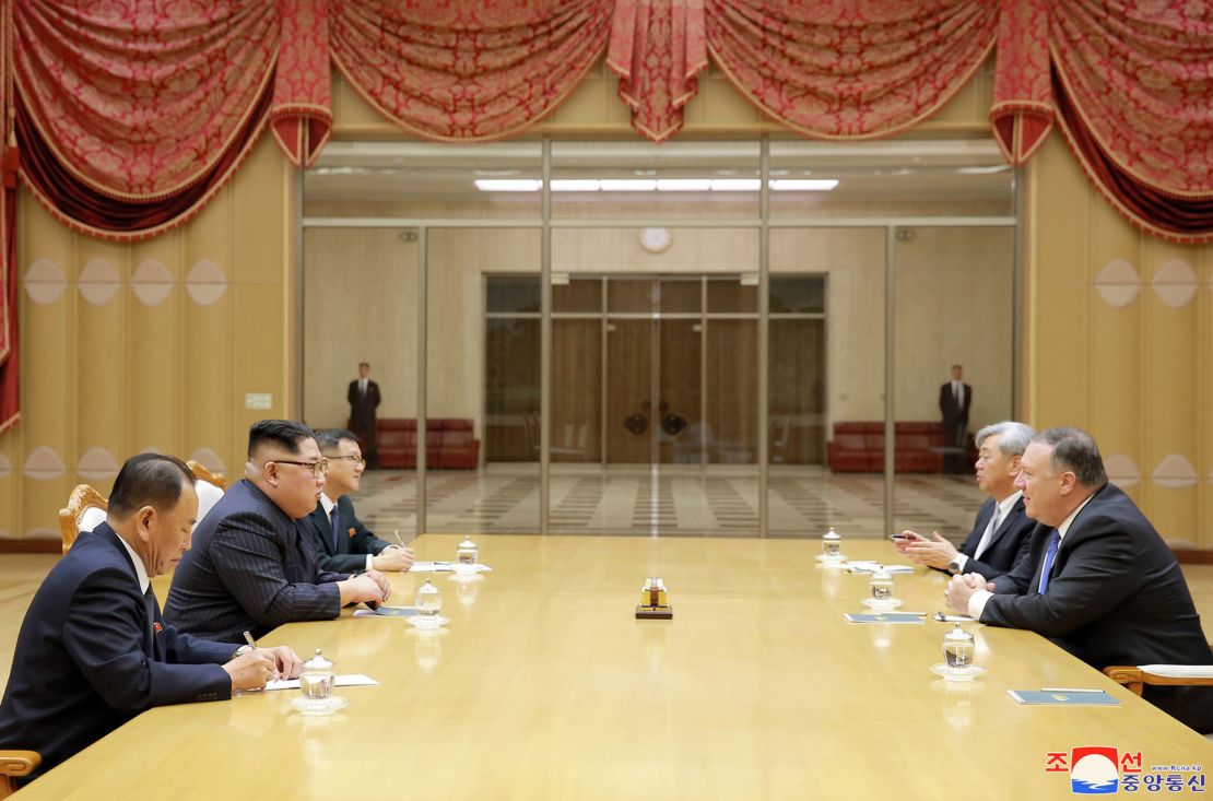 Kim and Pompeo meet in Pyongyang.
