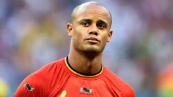 SALVADOR, BRAZIL - JULY 01:  Vincent Kompany of belgium looks on prior to the 2014 FIFA World Cup Brazil Round of 16 match between Belgium and the United States at Arena Fonte Nova on July 1, 2014 in Salvador, Brazil.  (Photo by Jamie McDonald/Getty Images)