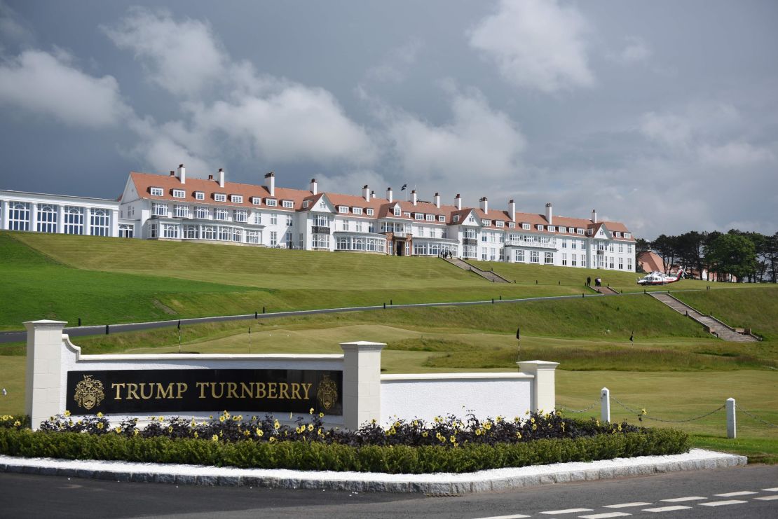 A general view of the Trump Turnberry hotel and golf resort in Turnberry, Scotland.