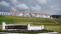A general view of the newly-renovated Trump Turnberry hotel and golf resort in Turnberry, Scotland on June 24, 2016.

Donald Trump hailed Britain's vote to leave the EU as "fantastic" shortly after arriving in Scotland on Friday for his first international trip since becoming the presumptive Republican presidential nominee. / AFP / OLI SCARFF        (Photo credit should read OLI SCARFF/AFP/Getty Images)