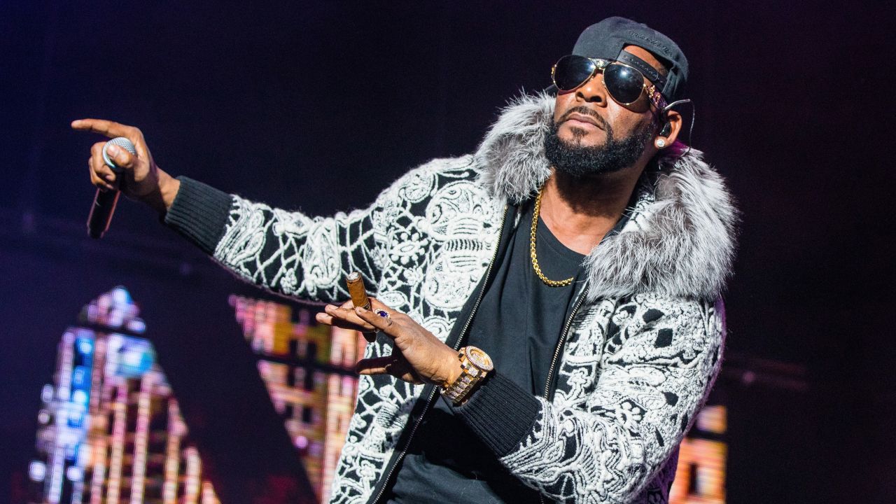 R. Kelly performs at Little Caesars Arena in Detroit on February 21.