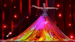 Estonia's Elina Nechayeva performs "La Forza" during the 2018 Eurovision semifinals.