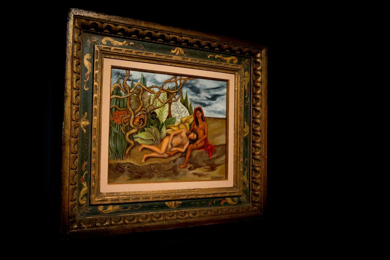 "Two Nudes in the Forest" by Frida Kahlo appears at Christie's auction house in New York in 2016. 