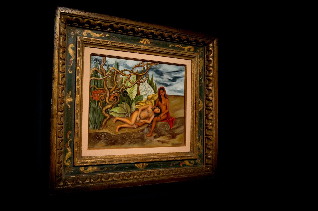 "Two Nudes in the Forest" by Frida Kahlo appears at Christie's auction house in New York in 2016.