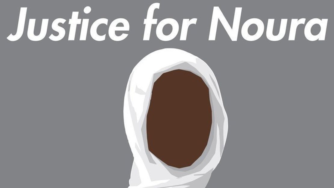 An illustration used in the change.org campaign for Noura Hussein.