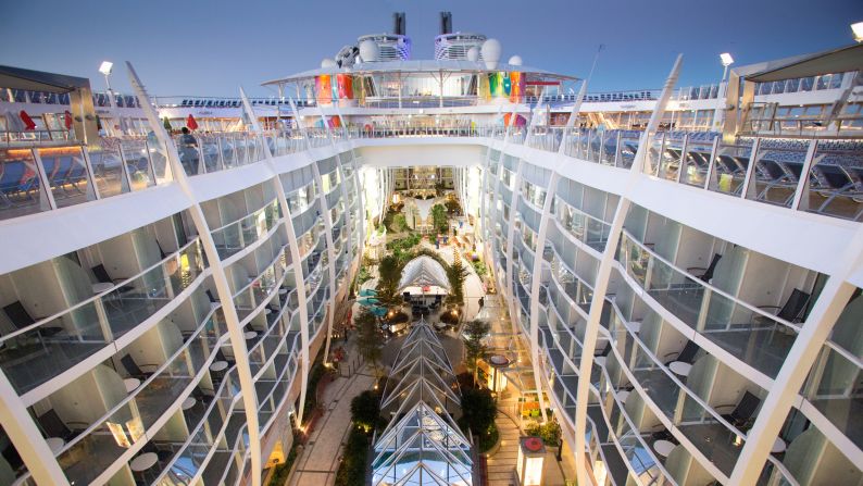 <strong>1. Symphony of the Seas:</strong>  This 18-deck cruise ship is currently the largest passenger ship in the world, measuring 1,188 feet. Check out the gallery for the rest of the world's largest cruise ships.