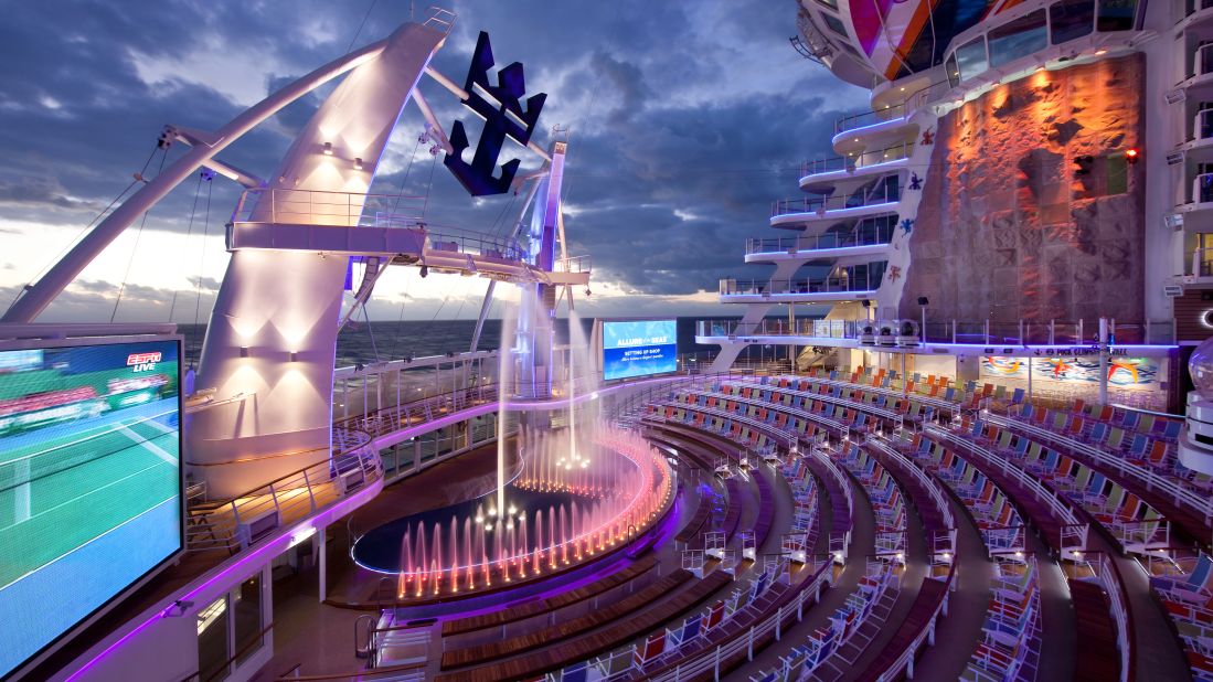 <strong>3. Allure of the Seas:</strong>  Launched in 2010, this vessel has 25 dining options, four pools and 10 whirlpools and can accommodate up to 6,687 guests.