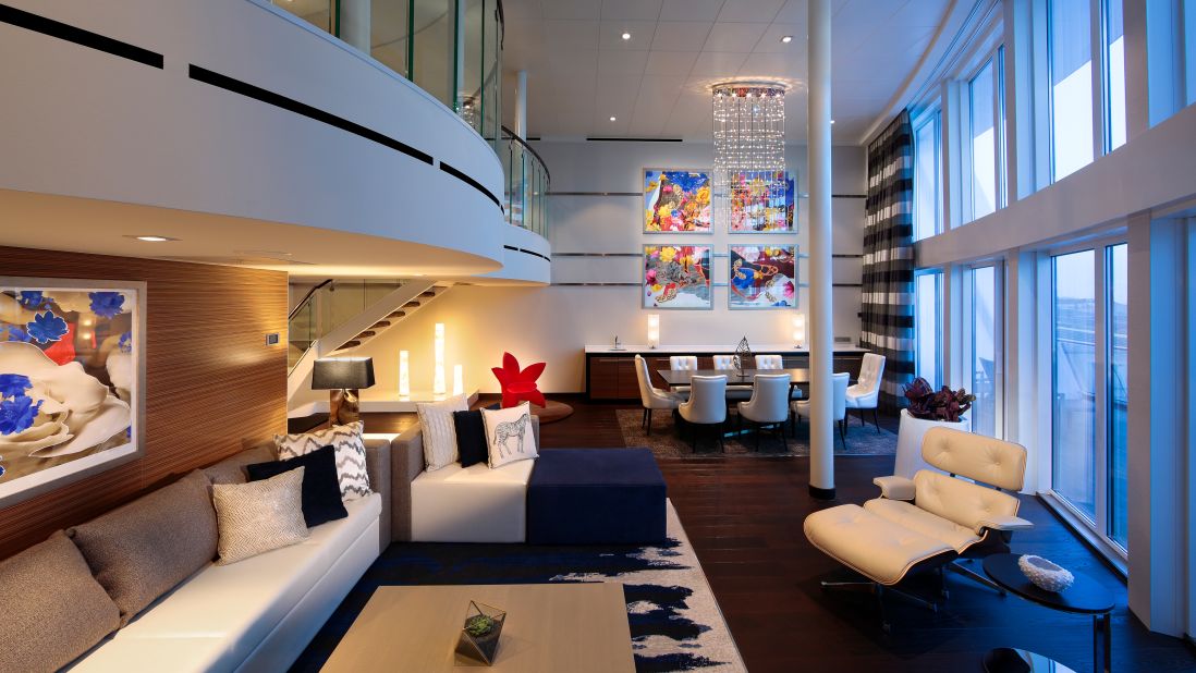 <strong>8. Anthem of the Seas:</strong> The Royal Loft Suite is just one of 2,090 staterooms aboard this ship, which launched in 2015.