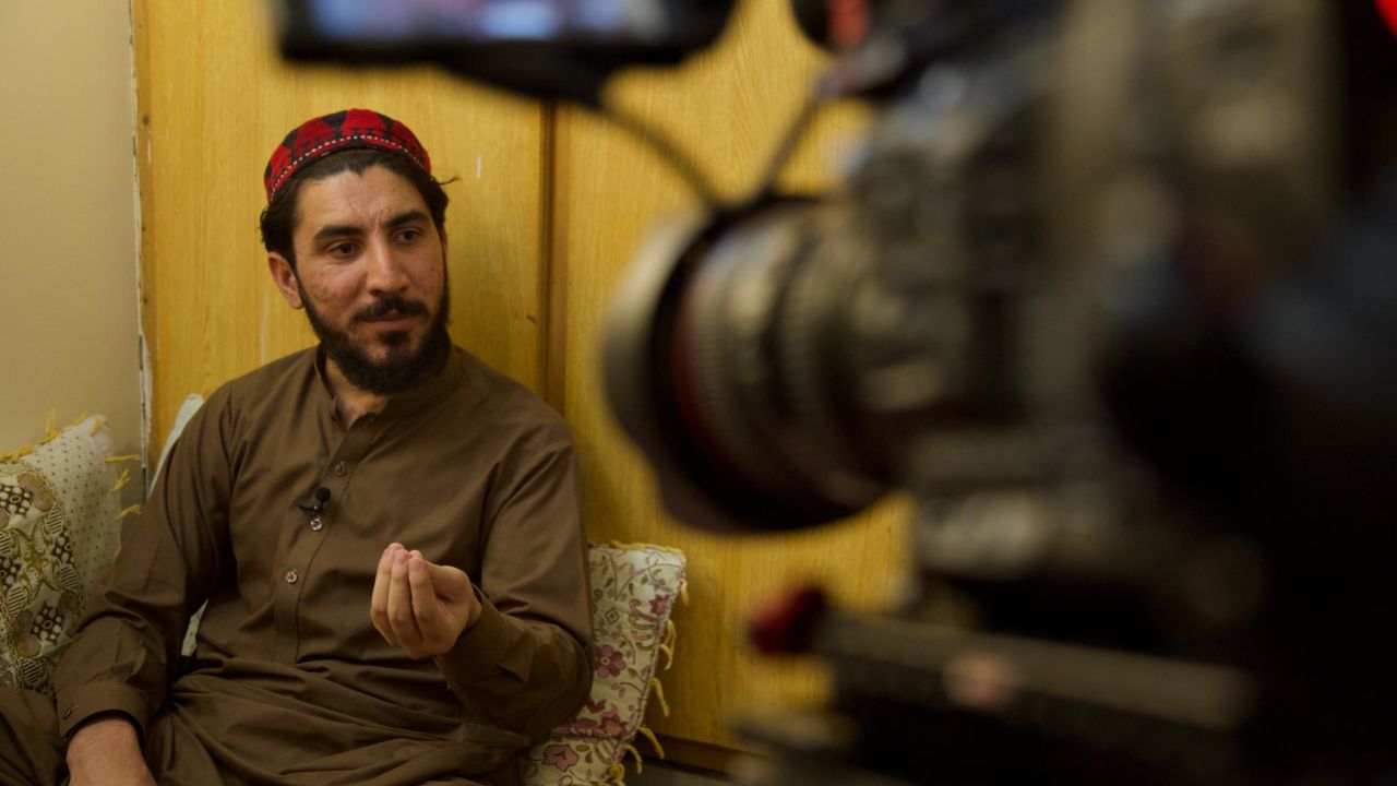 Activist Manzoor Pashteen, seen during a CNN interview in May 2018.