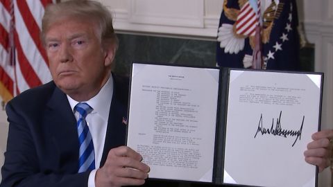 Trump iran deal signature