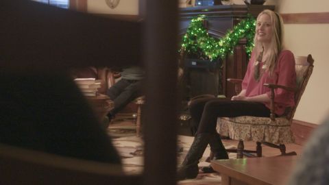 Underwood shares her story with women at a sober house in Methuen, Massachusetts