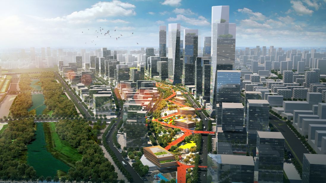 Elevated urban walkways called High Lines are springing up around the world. In the southern Chinese city of Shenzhen, the Silk Road Corridor concept by global architectural firm Hassell proposes a multi-story walkway that would connect  buildings, and feature a park and cycling path.