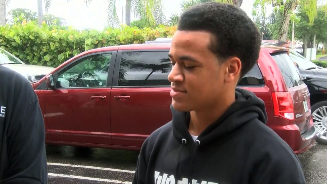Zachary Cruz giving an interview in Green Acres, Florida, on May 13, 2018.