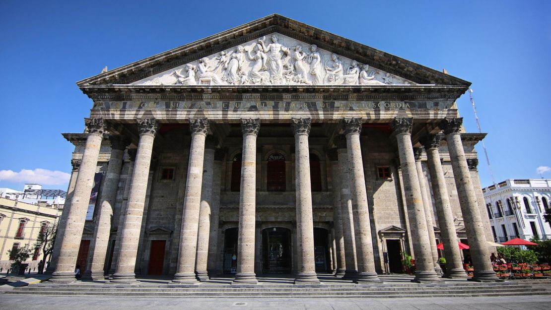Teatro Degollado is one of the many historic buildings in the city center.