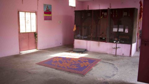 Inside the Hindu temple in Rasana village. 