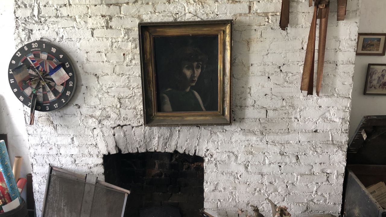 This is one of two fireplaces which O'Grady used to warm the apartment. 