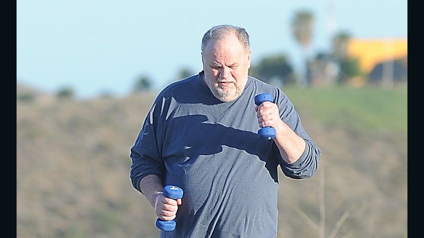 Meghan Markle's father, Thomas Markle Senior, works up a sweat as he gets into healthy shape ahead of the Royal Wedding. The retired Hollywood lighting director, 73, is reportedly planning to walk Meghan down the aisle when she and Prince Harry exchange vows on May 19.