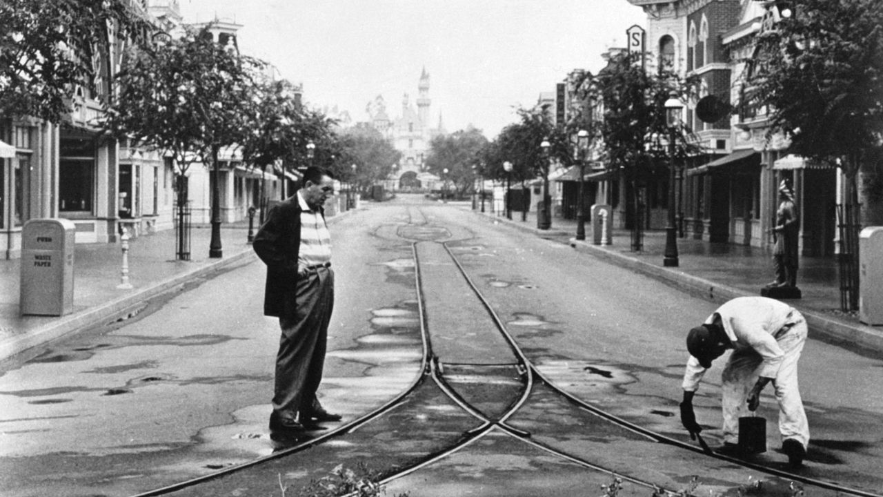 Disney, left, was heavily involved in the construction of Main Street USA. He wanted to pay homage to the town he left as a youth.