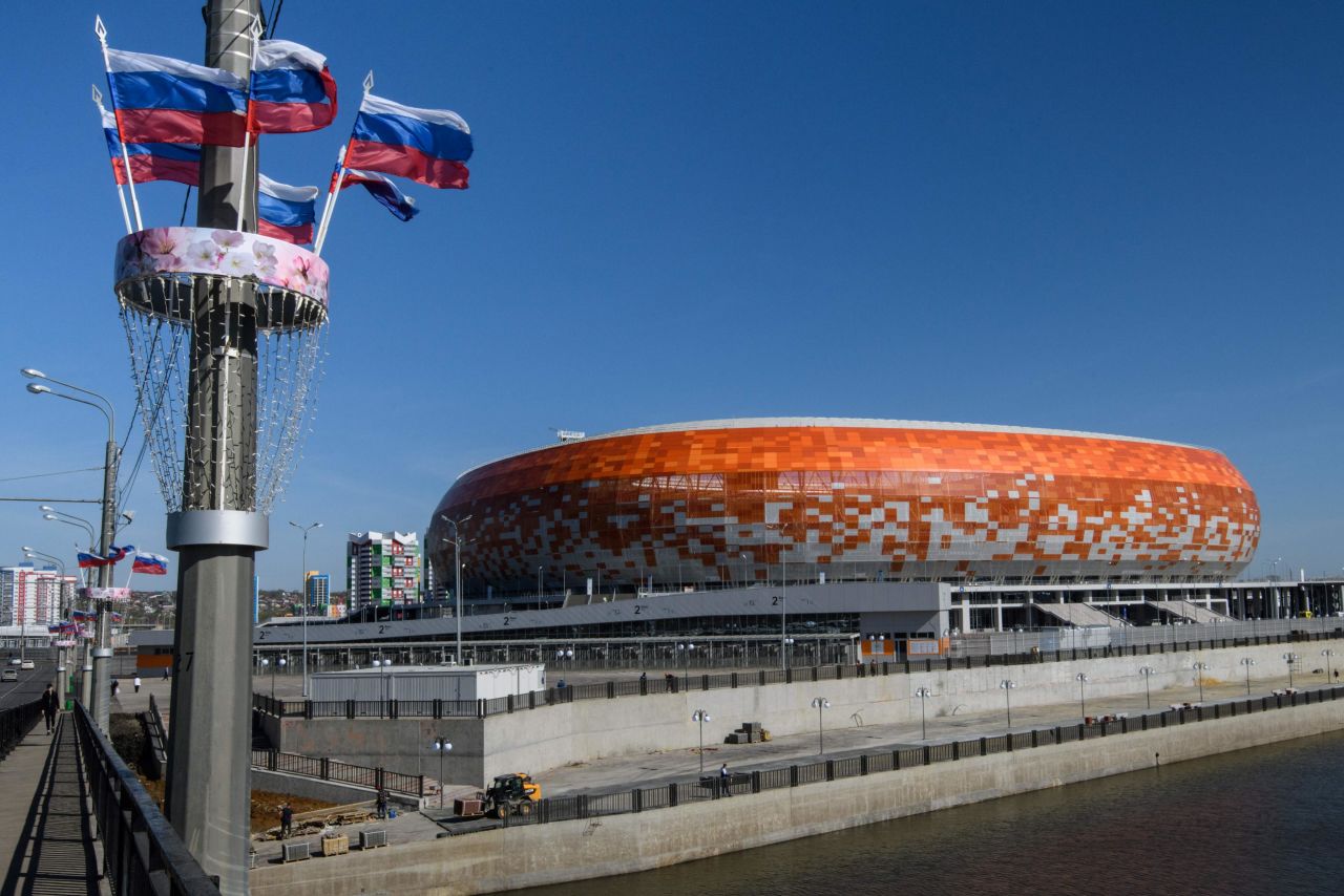 Featuring a striking orange, red and white exterior, construction on the 44,442-seater Mordovia Arena began in 2010. Initially hoped to be completed two years later for the 1,000th anniversary of the Mordovian people's unification with Russia's other ethnic groups, it was eventually finished in April 2018.