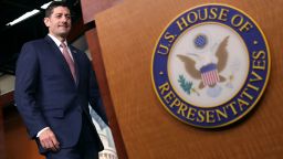 WASHINGTON, DC - MAY 10:  Speaker of the House Paul Ryan (R-WI) arrives for his weekly news conference at the U.S. Capitol Visitors Center May 10, 2018 in Washington, DC. Among other subjects, Ryan answered questions about an attempt by some GOP members of Congress to force votes on immigration legislation before this year's midterm elections.  (Photo by Chip Somodevilla/Getty Images)