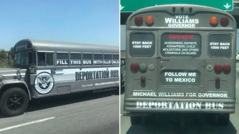 GOP candidate Deportation Bus Tour SPLIT