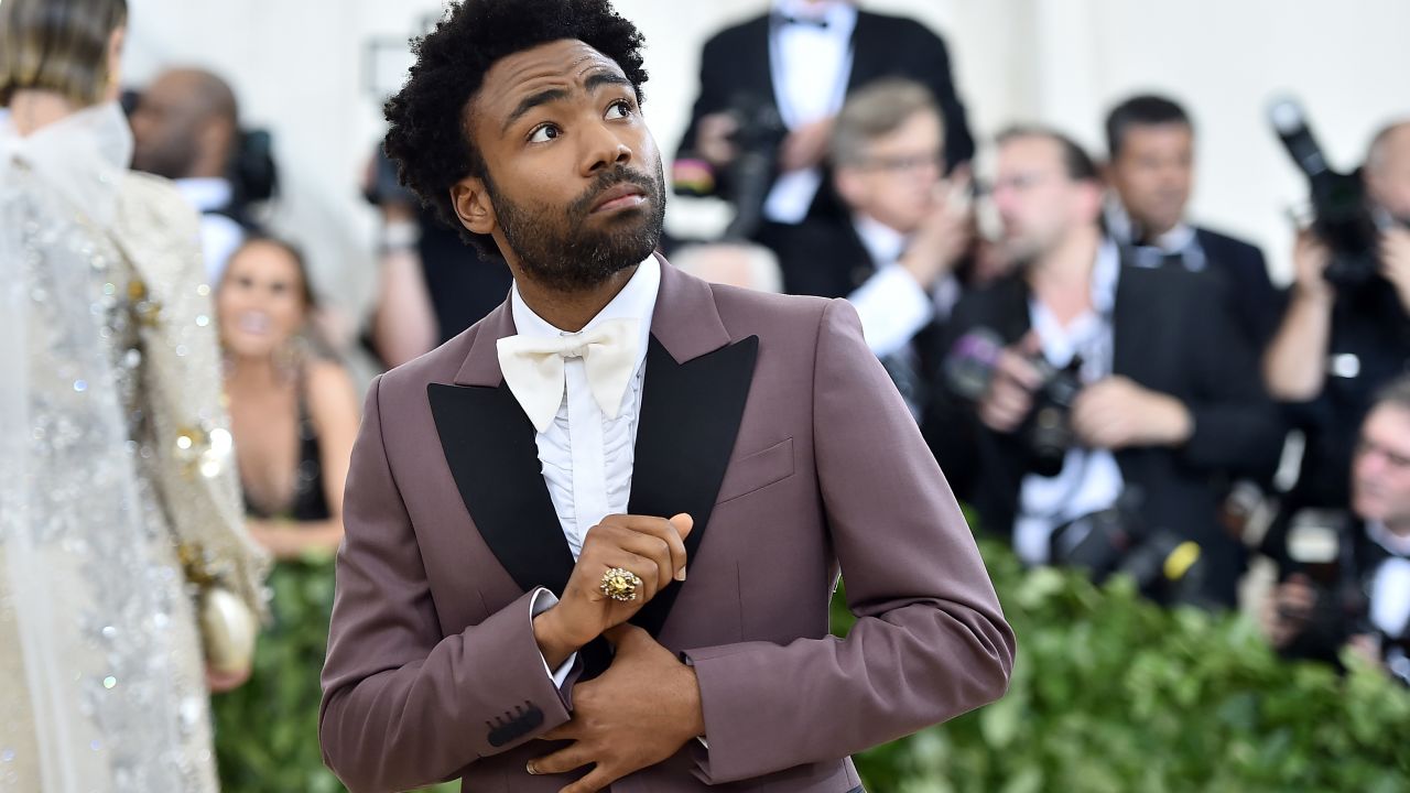 Childish Gambino did not attend the Grammys. Here, he attends the Heavenly Bodies: Fashion & The Catholic Imagination Costume Institute Gala at The Metropolitan Museum of Art on May 7, 2018 in New York City.