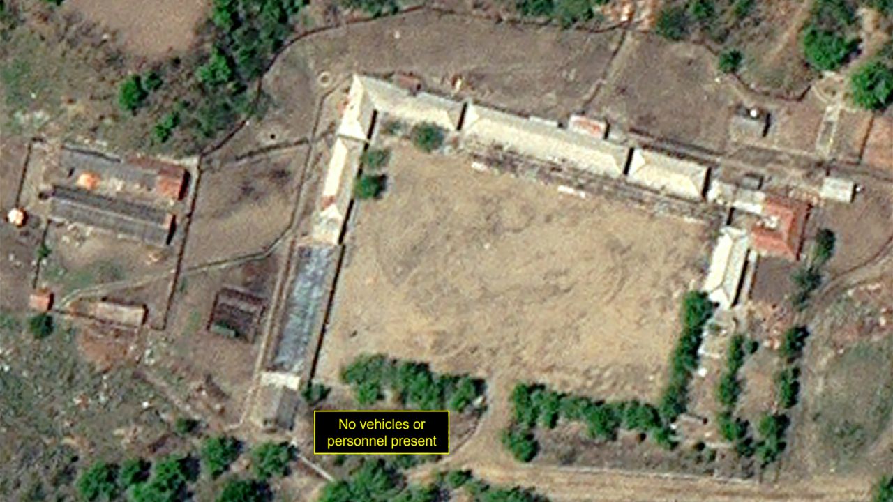 The Punggye-ri nuclear test site is visible in this image taken on May 7, 2018. Source: DigitalGlobe and 38 North