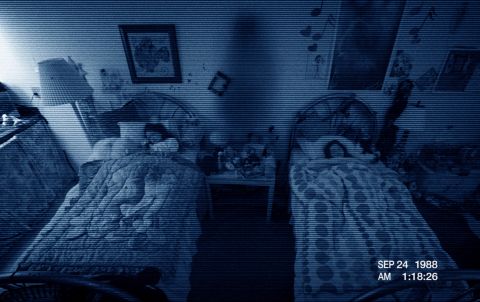 <strong>The "Paranormal Activity" series -- </strong>The found footage subgenre took flight with "The Blair Witch Project," but the "Paranormal Activity" franchise really brought the scares home. The original focused on a couple documenting their haunted home, and grossed $193 million from a tiny $15,000 budget. <br />