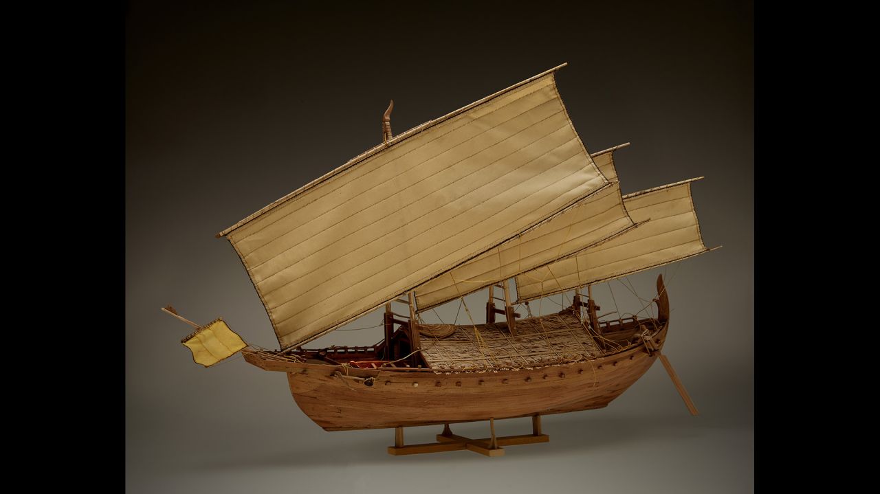 This model, built by Nicholas Burningham, shows what the ship probably looked like.