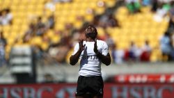 WELLINGTON, NEW ZEALAND - JANUARY 28:  Jerry Tuwai of Fiji celebrates a try in the match between Fiji and Japan during the 2017 Wellington Sevens at Westpac Stadium on January 28, 2017 in Wellington, New Zealand.  (Photo by Phil Walter/Getty Images)