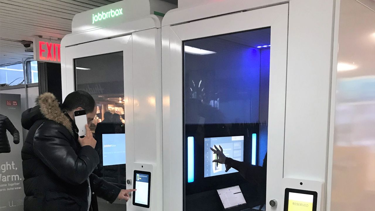 <strong>Travel enhancement:</strong> The first Jabbrrboxes have been installed in New York's LaGuardia airport terminal B, a busy hub for traveling executives. 