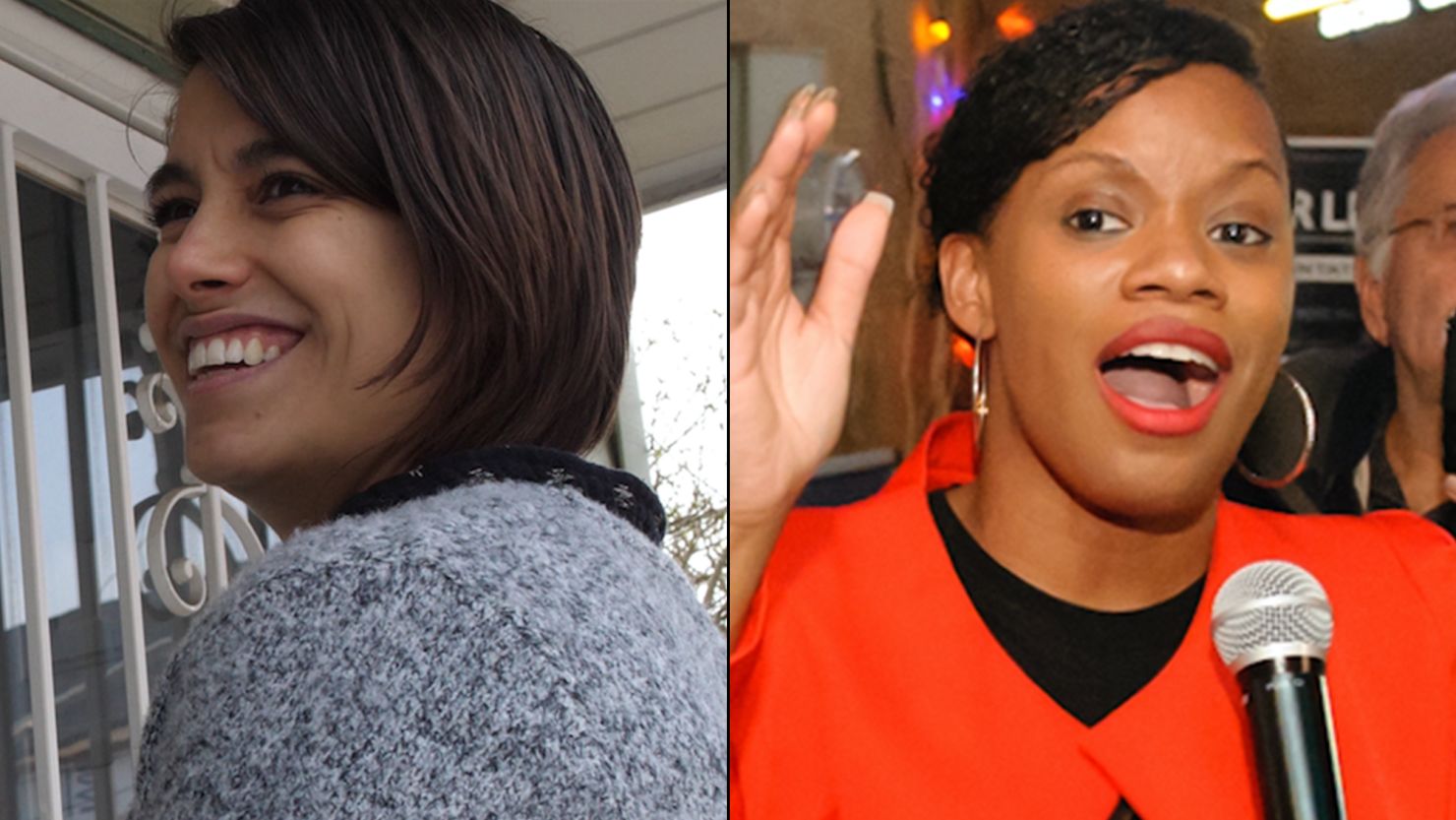 Sara Innamorato, left, and Summer Lee both won state house primary races on Tuesday with the backing of the Democratic Socialists of America.