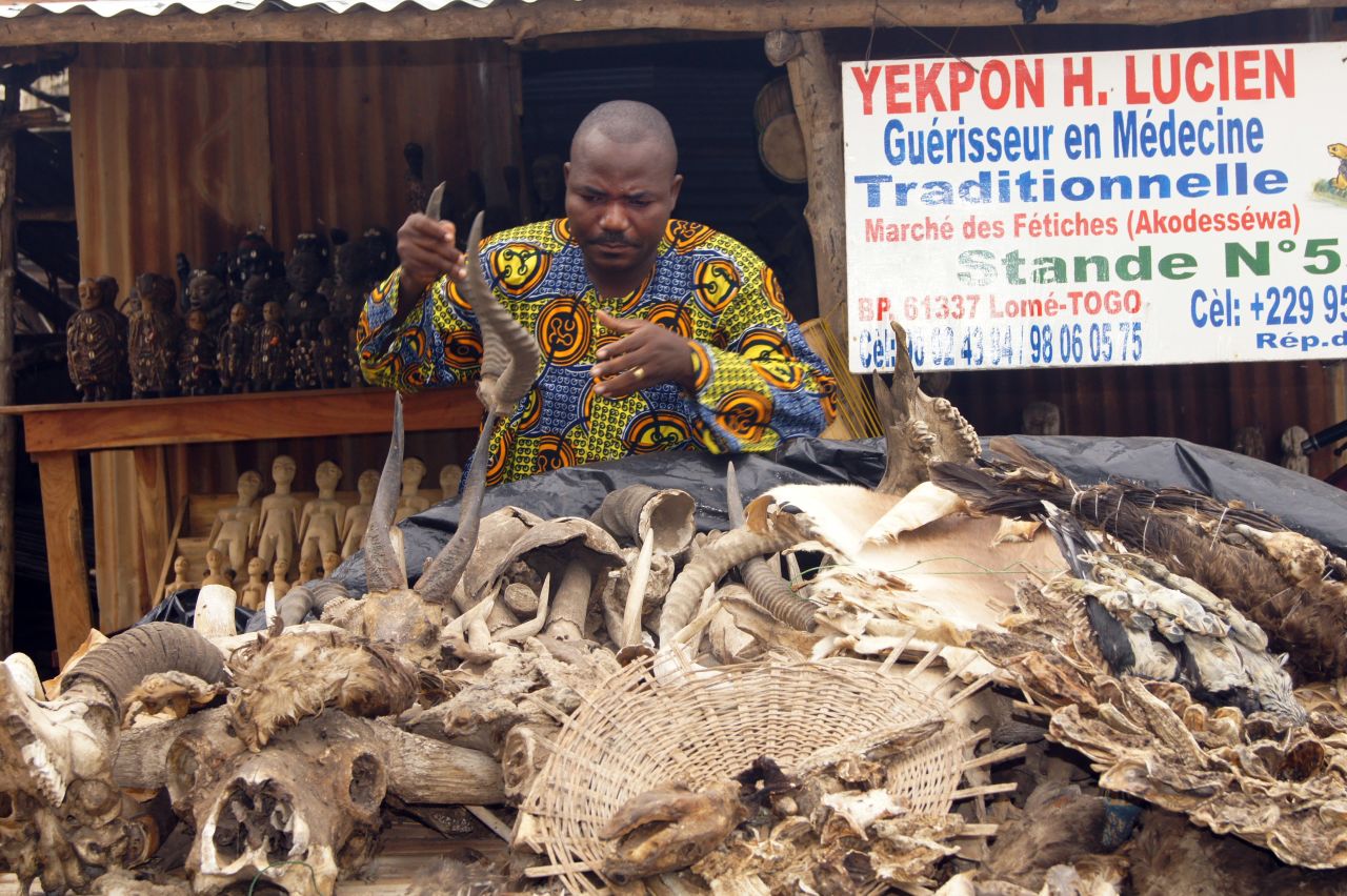 Located in the Akodessewa district, the fetish market is renowned across west Africa. 