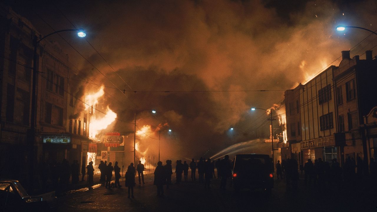 Streets ablaze from rioting following assassination of Martin Luther King Jr.  (Photo by Lee Balterman/The LIFE Picture Collection/Getty Images)