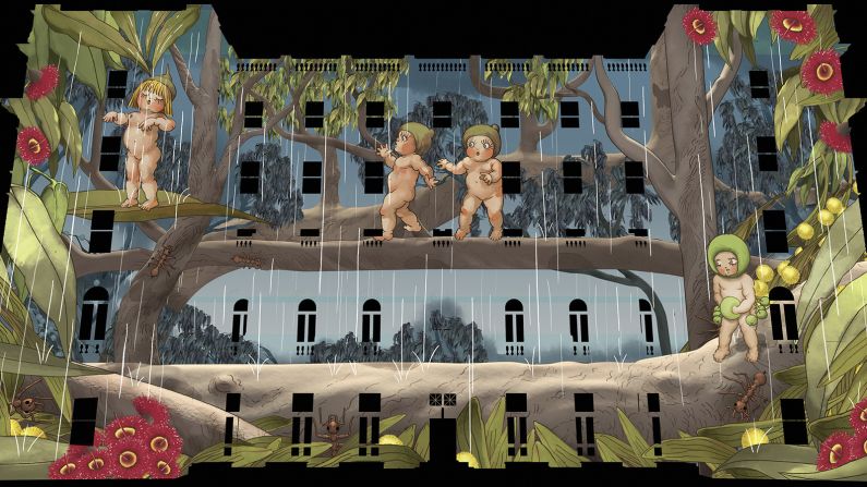 <strong>An Aussie children's classic: </strong>The stone facade of Sydney's Customs House building will be lit up with images of Snugglepot and Cuddlepie, two beloved characters created a century ago by Australian author May Gibbs. 