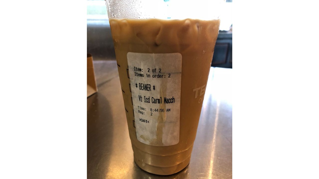 A Starbucks customer says she found this label on the cup of her Latino co-worker.