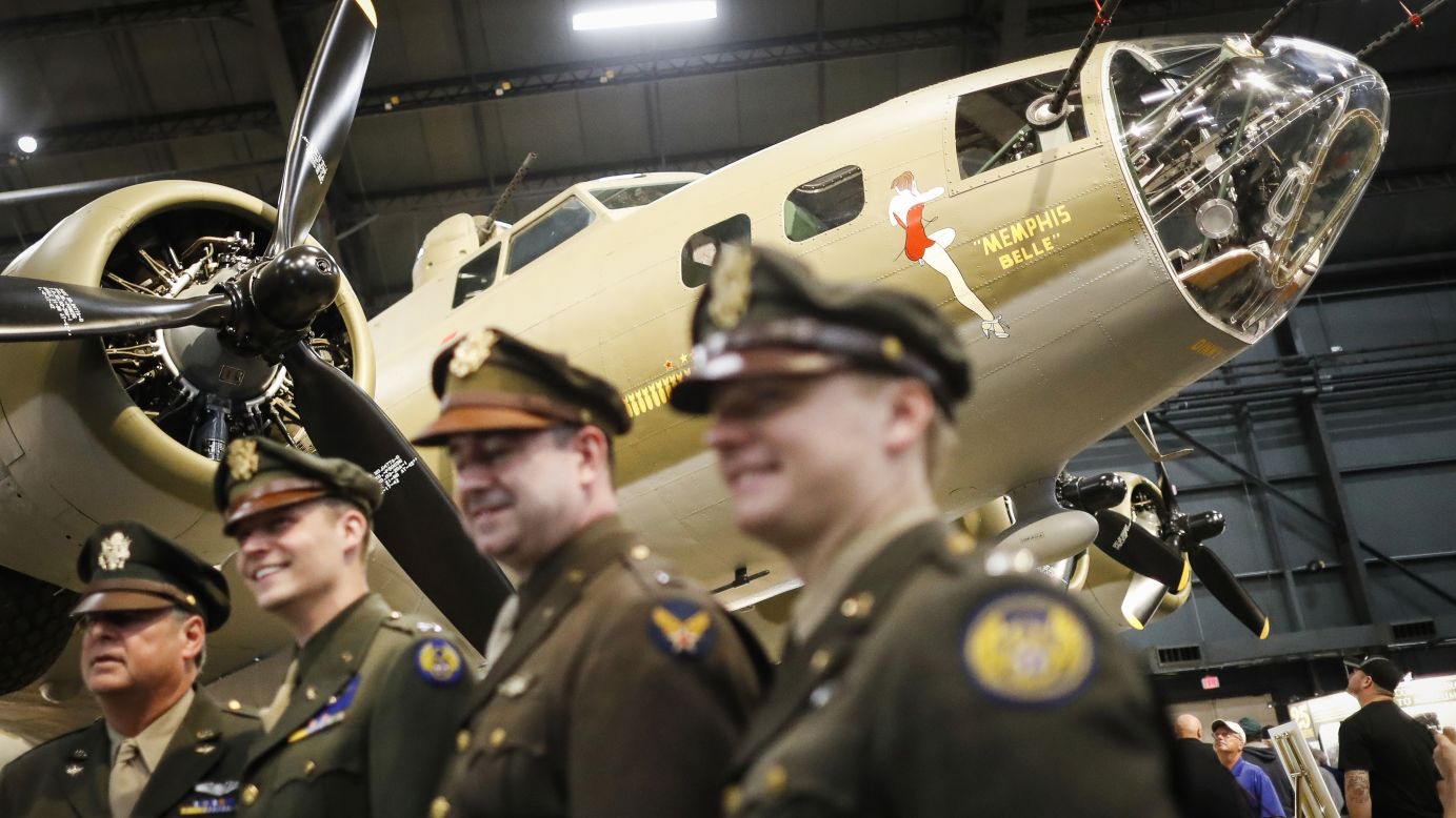Seventy-five years after its last bombing run in World War II, the newly restored Memphis Belle <a href="https://www.cnn.com/2018/05/17/politics/memphis-belle-bomber-unveiling-air-force-museum/index.html" target="_blank">went on display</a> Thursday, May 17, at the Air Force Museum in Riverside, Ohio. The plane was an iconic symbol of US air power in World War II, and it was also known for its rather risque nose art that featured a scantily clad pinup girl.